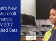 de Dynamics NAV 2017 versión Beta